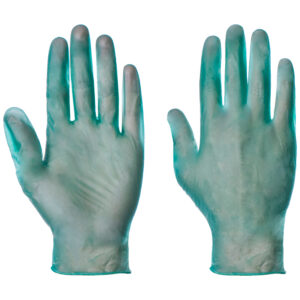 Supertouch Powdered Vinyl Gloves Green