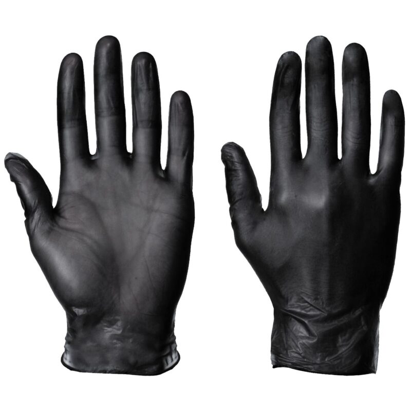 Supertouch Powderfree Vinyl Gloves Black