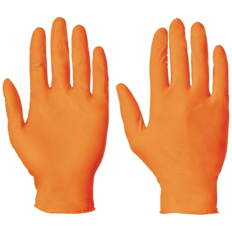 Supertouch Powderfree Nitrile Gloves Orange