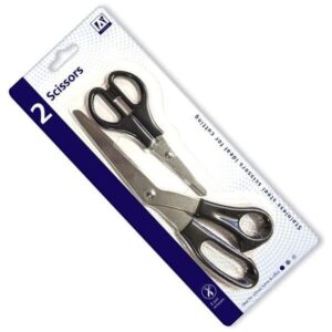 Black Office Scissors 2 Pack 4in & 8in