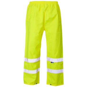 Supertouch Hi Vis Yellow Overtrousers Ankle Band