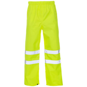 Supertouch Hi Vis Yellow Overtrousers Knee Band
