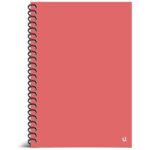 U.Stationery A5 Spiral Ruled Notebook Red Journal Planner Writing