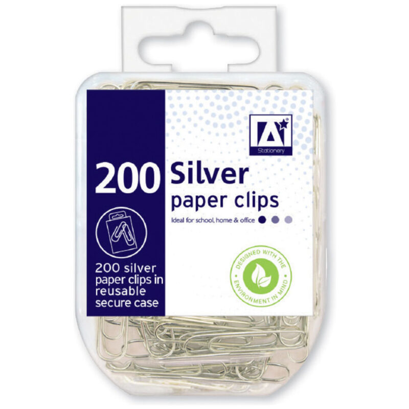 A* Stationery Paper Clips Box of 200