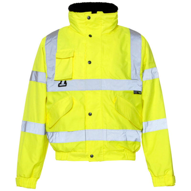 Supertouch Hi Vis Yellow Breathable 2 in 1 Bomber Jacket