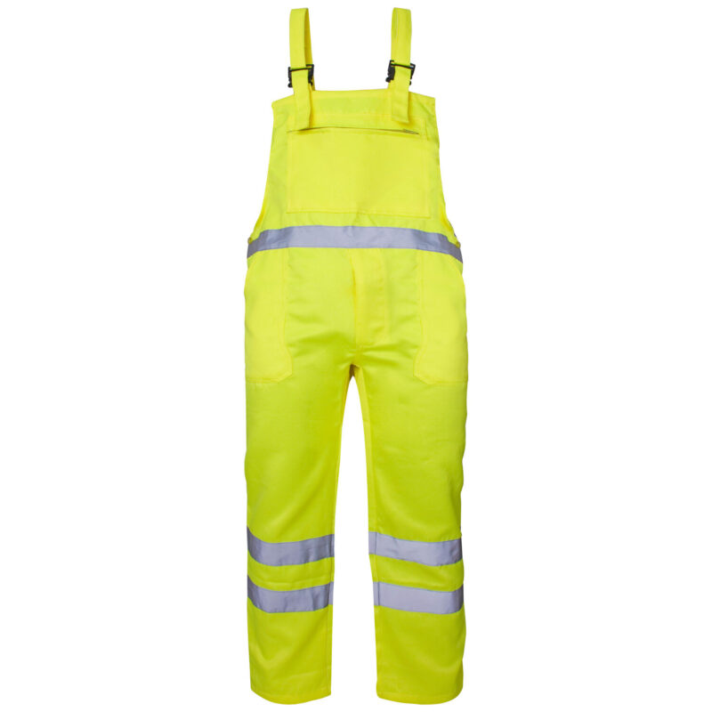 Supertouch Hi Vis Yellow Polycotton Bib Trousers