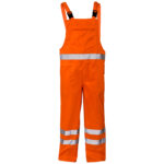 Supertouch Hi Vis Orange Polycotton Bib Trousers