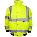 Supertouch Hi Vis Yellow Junior Bomber Jackets Storm Collar