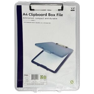 A* Stationery Clipboard Box File Waterproof Clear