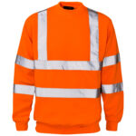 Supertouch Hi Vis Orange Crew Neck Sweatshirt