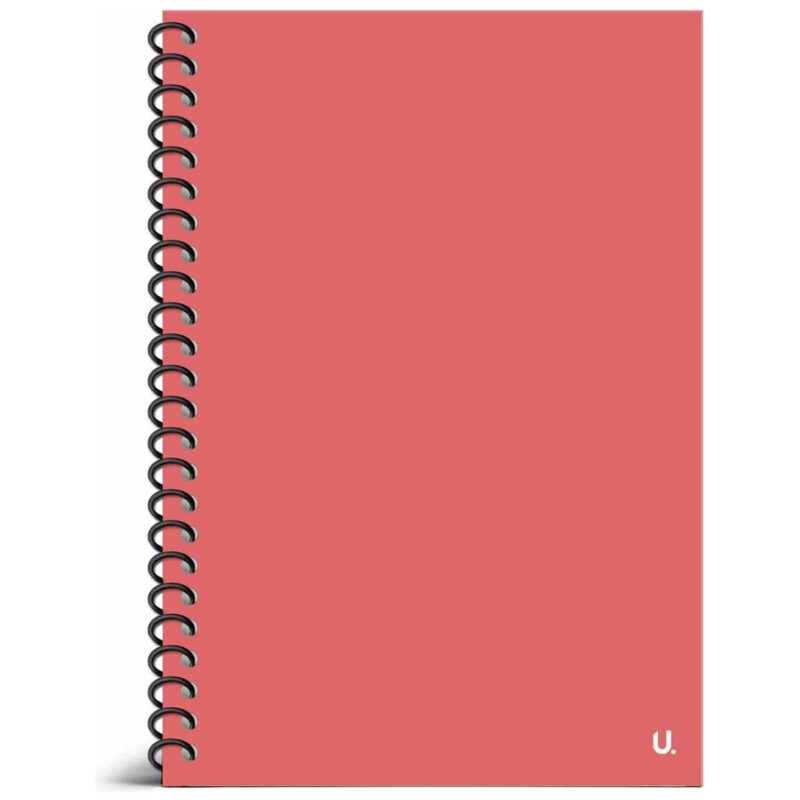 U.Stationery A5 Spiral Ruled Notebook Red Journal Planner Writing