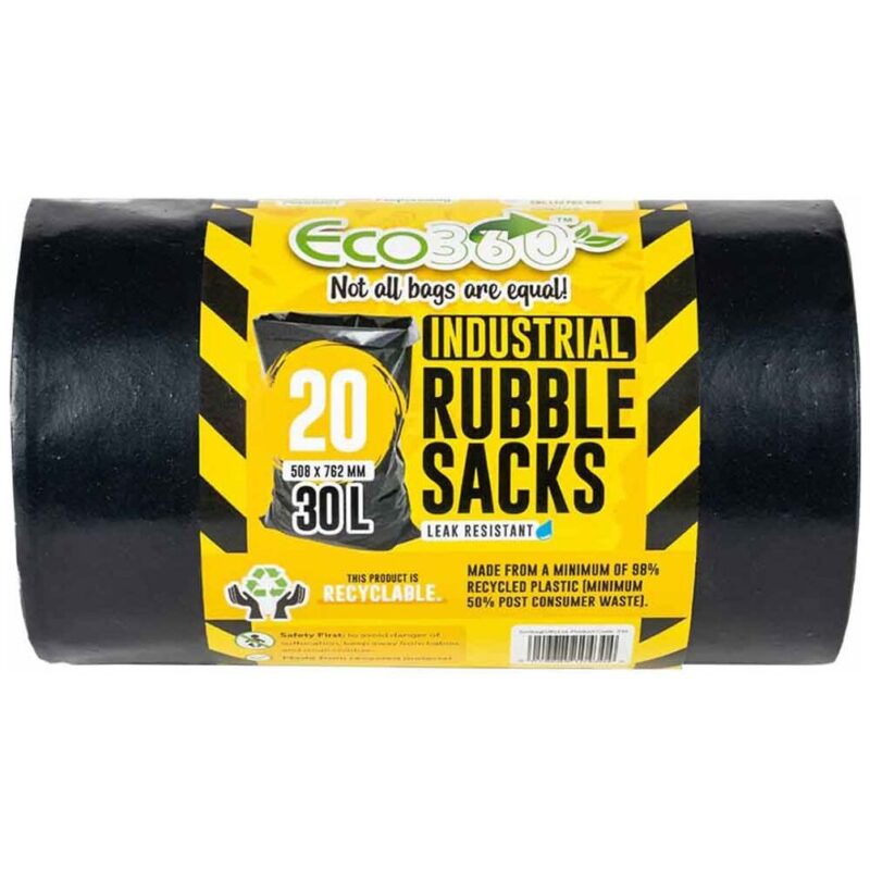 20 ECO 360 Industrial Rubble Sacks- 506mm x 672mm - 30L