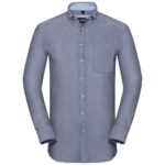 Russell Collection Tailored Long Sleeve Washed Oxford Shirt