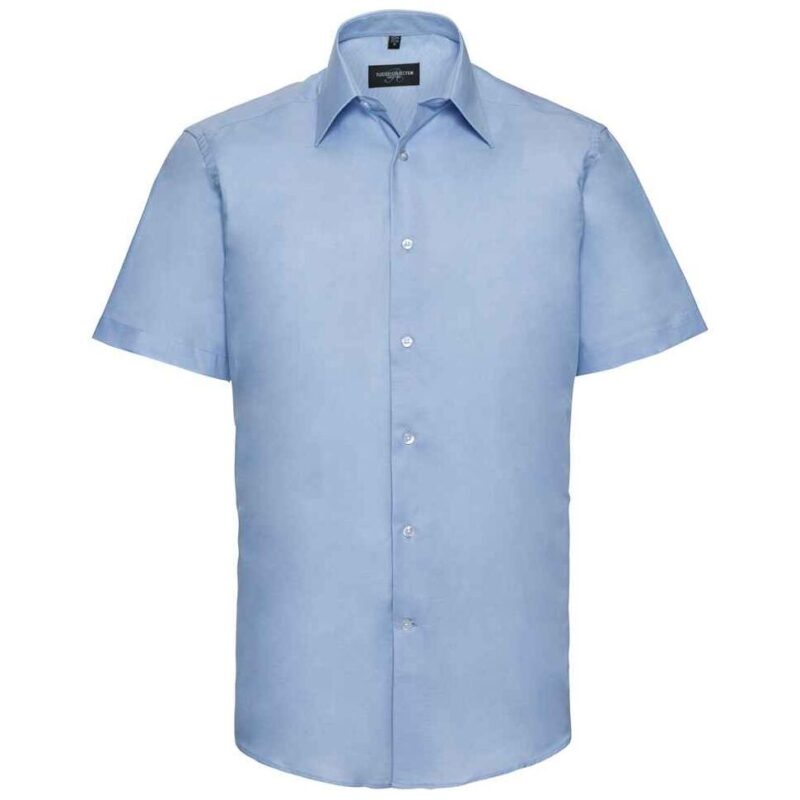 Russell Collection Short Sleeve Tailored Oxford Shirt