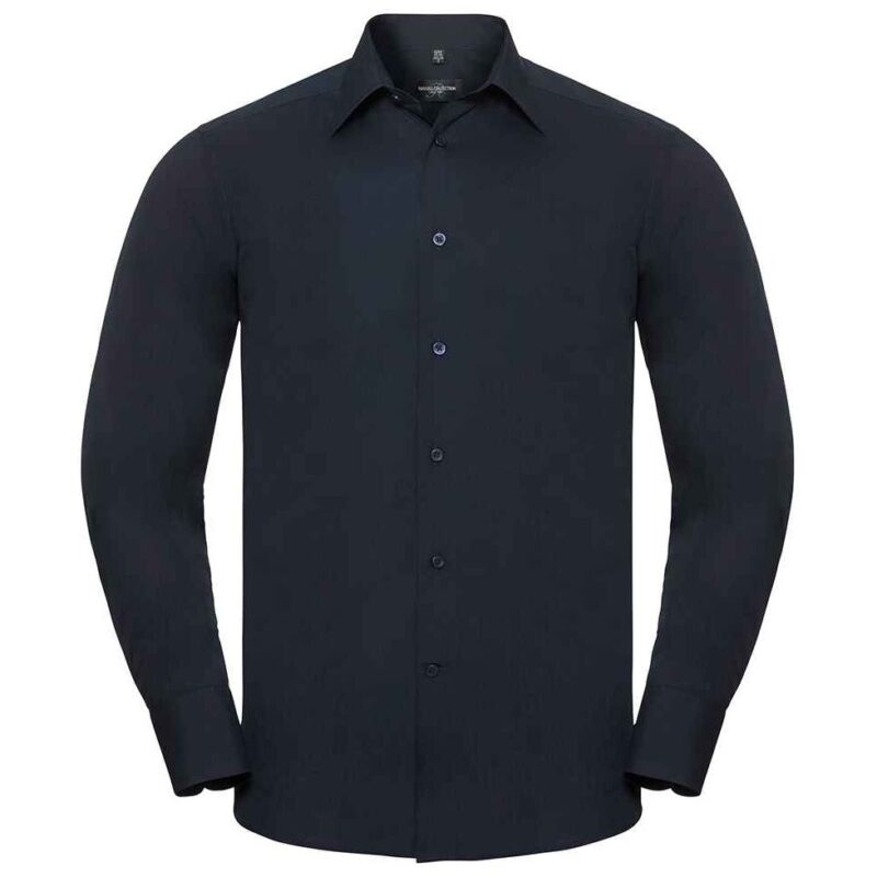 Russell Collection Long Sleeve Tailored Poplin Shirt