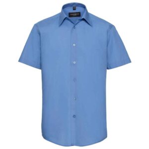 Russell Collection Short Sleeve Tailored Poplin Shirt