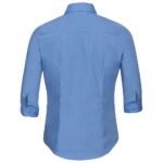 Russell Collection Ladies 3/4 Sleeve Fitted Poplin Shirt