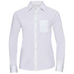 Russell Collection Ladies Long Sleeve Easy Care Poplin Shirt