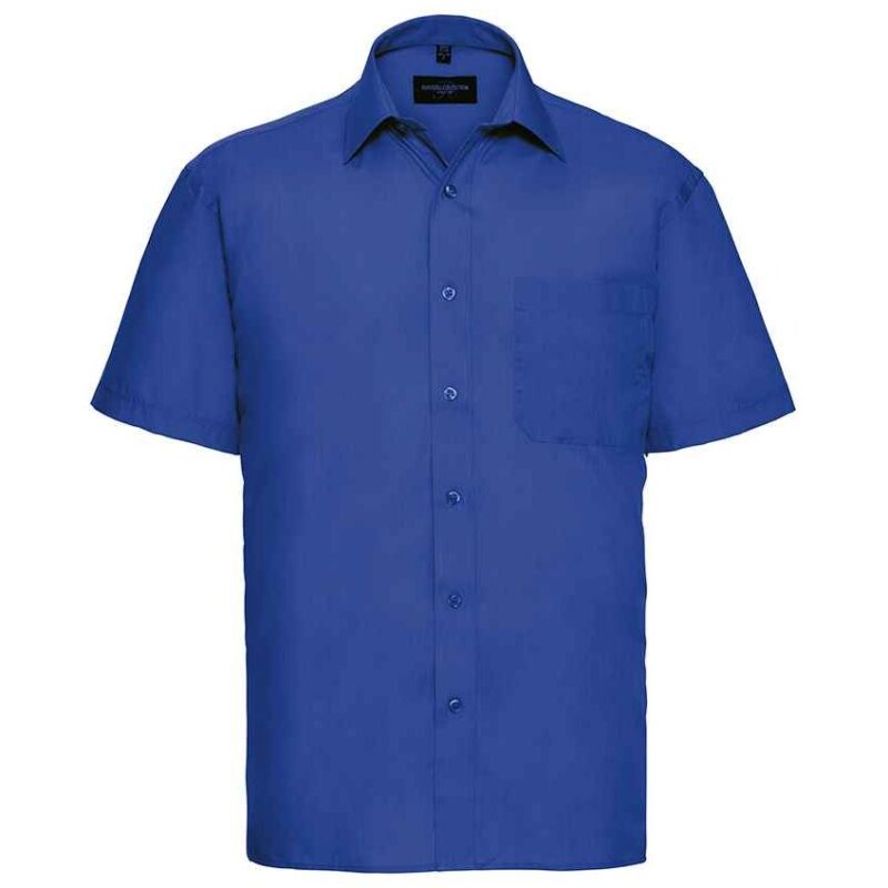 Russell Collection Short Sleeve Easy Care Poplin Shirt