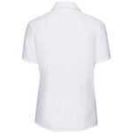 Russell Collection Ladies Short Sleeve Easy Care Cotton Poplin Shirt