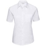 Russell Collection Ladies Short Sleeve Easy Care Cotton Poplin Shirt