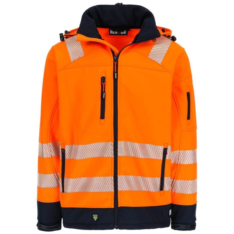 Herock Gregor Hi Vis Softshell Jacket (Orange / Navy)