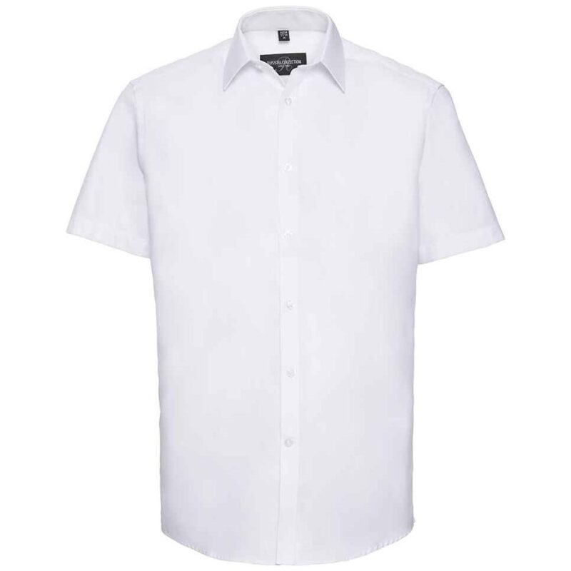 Russell Collection Short Sleeve Herringbone Shirt