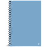 U.Stationery A5 Spiral Ruled Notebook Blue Journal Planner Writing