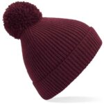 Beechfield Engineered Knit Ribbed Pom Pom Beanie