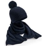 Beechfield Knitted Scarf and Beanie Gift Set