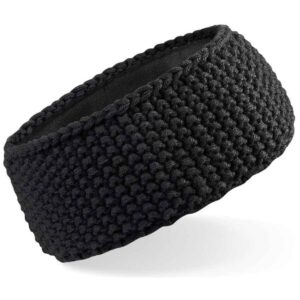 Beechfield Slopeside Waffle Headband Black  BB434