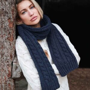 Beechfield Cable Knit Melange Scarf