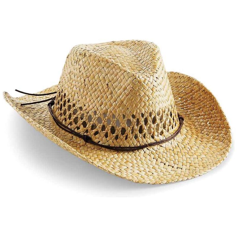 Beechfield Straw Cowboy Hat Natural  BB735