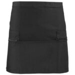 Premier Zip Pocket Waist Apron Black  PR105