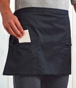 Premier Zip Pocket Waist Apron Black  PR105