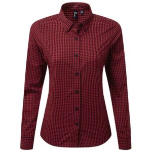 Premier Ladies Maxton Check Long Sleeve Shirt