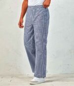 Premier Pull On Chef's Check Trousers