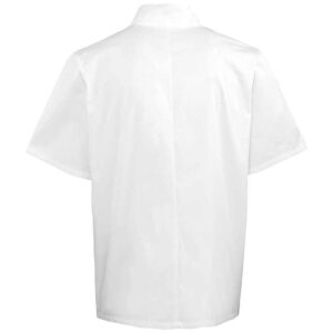 Premier Unisex Short Sleeve Stud Front Chef's Jacket