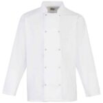 Premier Unisex Long Sleeve Stud Front Chef's Jacket