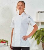 Premier Ladies Short Sleeve Chef's Jacket