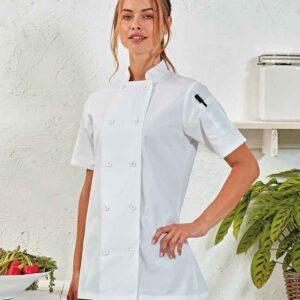 Premier Ladies Short Sleeve Chef's Jacket