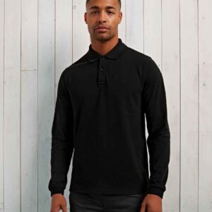 Premier  Essential Unisex Long Sleeve Polo Shirt