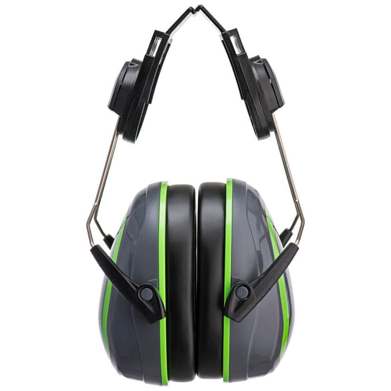 Portwest HV Extreme Ear Defenders Low Clip-On Grey/Green PW75