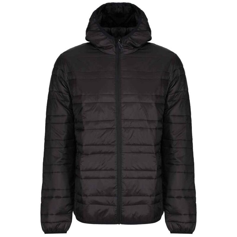 Regatta Firedown Packaway Hooded Baffle Jacket - Black