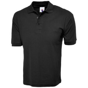 Uneek UC112 Cotton Rich Poloshirt - Black