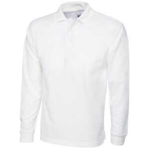 Uneek UC113 Longsleeve Poloshirt - White
