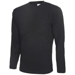 Uneek UC314 Long Sleeve T-shirt - Black