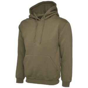 Uneek UC502 Classic Hooded Sweatshirt - Military Green