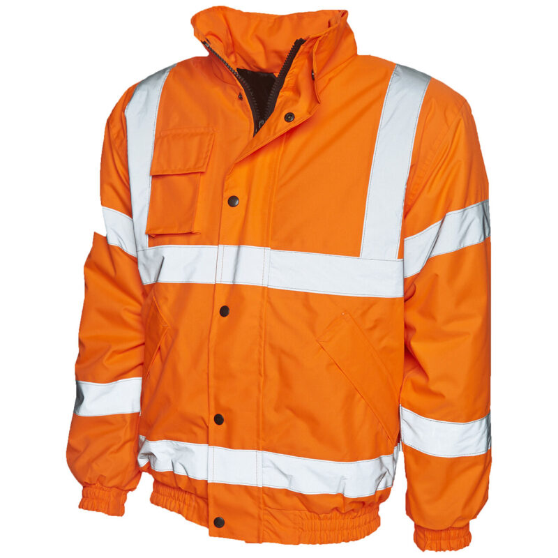 Uneek UC804 High Visibility Bomber Jacket - Orange