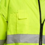 close up of yellow hi vis jacket